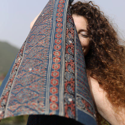 BLOCK PRINTED SCARF -  AJRAKH mirrors